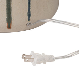 Stoneware Table Lamp with Linen Shade