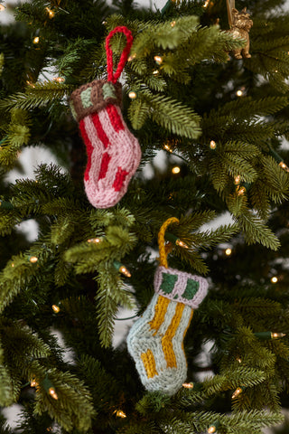 Tiny Stocking Ornament - Choose Color