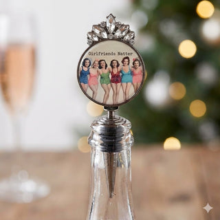 Girlfriends Matter Rhinestone Bottle Stopper