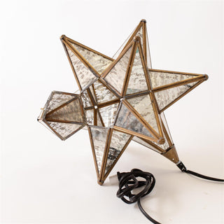 Glass Moravian Star Light - Use as a Pendant or Table Lamp