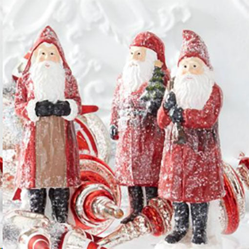 Set of 3 Sugared Santas