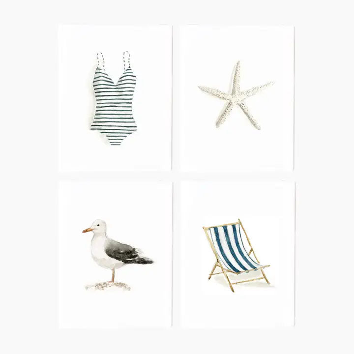 Set of 8 Summer Notecards