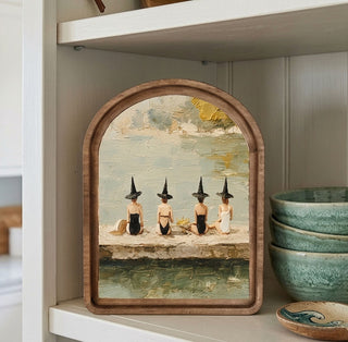 Arch Top Lake Witches Summerween Framed Art Wall Decor