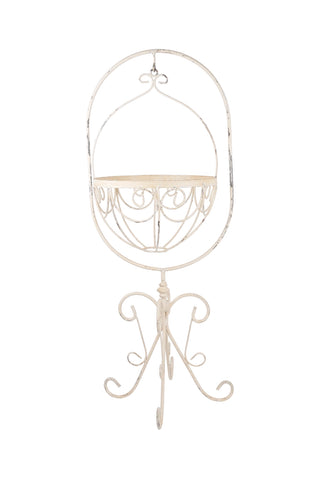 White Swinging Garden Planter Basket