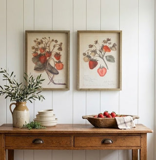 Set of 2 Framed Strawberry Prints
