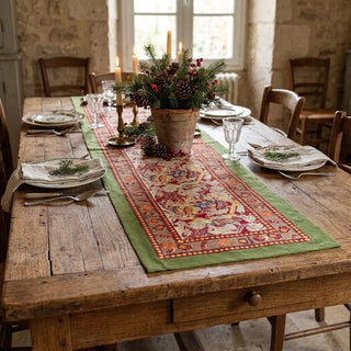 72" French Linen Noel Table Runner