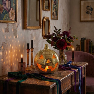 Cody Foster Gold Disco Jack-O-Lantern