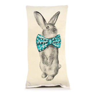 Bowtie Bunny Pillow - Choose Color