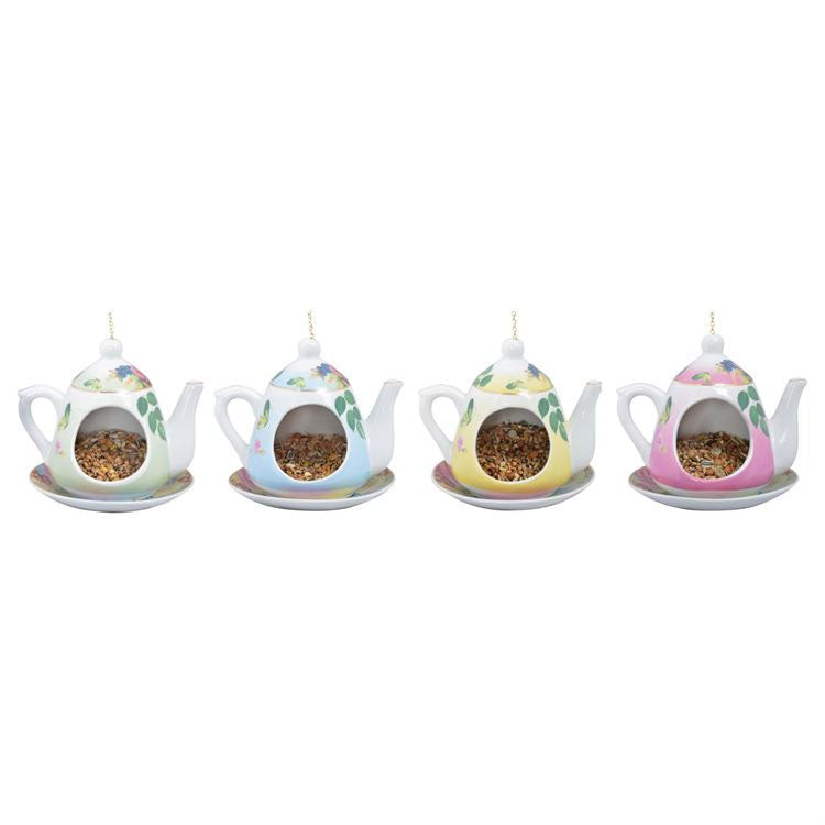 Pretty Teapot Bird Feeder - Choose Your Favorite Color