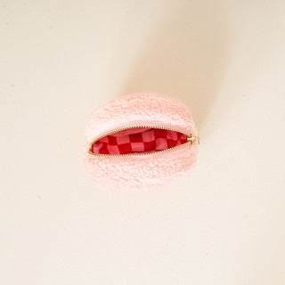 Teddy Circle Pouch - Candy Cane