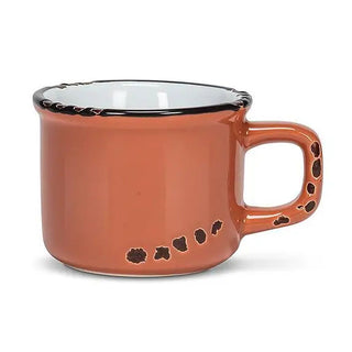 3oz Enamel Look Stoneware Espresso Mug - Choose Color