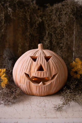 Terracotta Jack-O-Lantern
