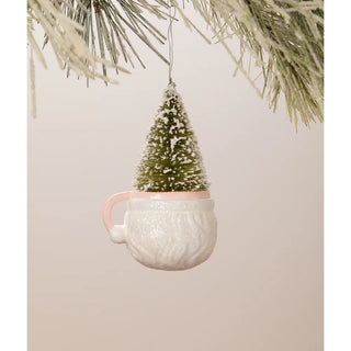 Bethany Lowe Retro Pink Santa Mug Ornament