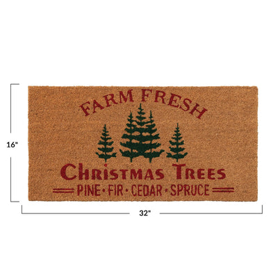 Tree Farm Holiday Doormat