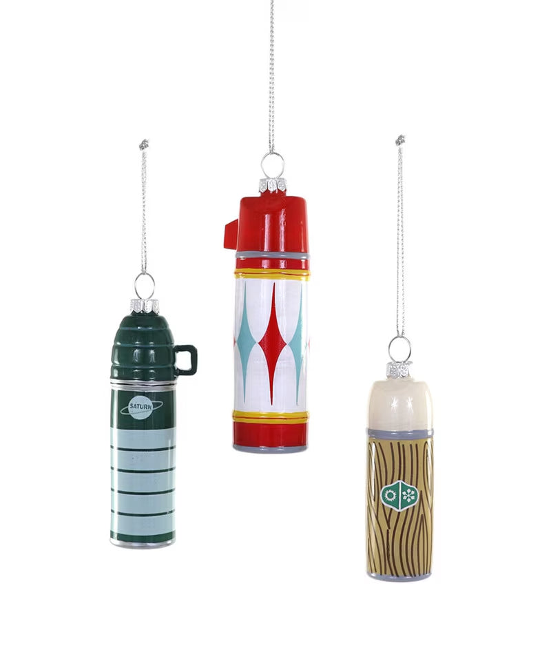 Cody Foster Glass Vintage Thermos Ornament - Choose Your Favorite Style