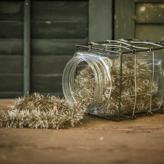 108" Vintage Silver Tinsel Garland