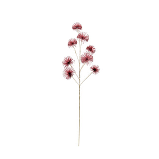 31.5" Pink Tinsel Ball Stem
