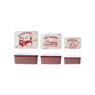 Vintage Style Holiday Tins - Choose Style