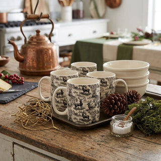18" Deer Toile Mug