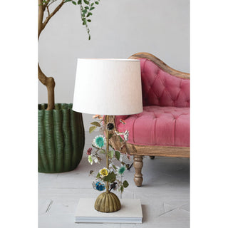 Toleware Floral Table Lamp