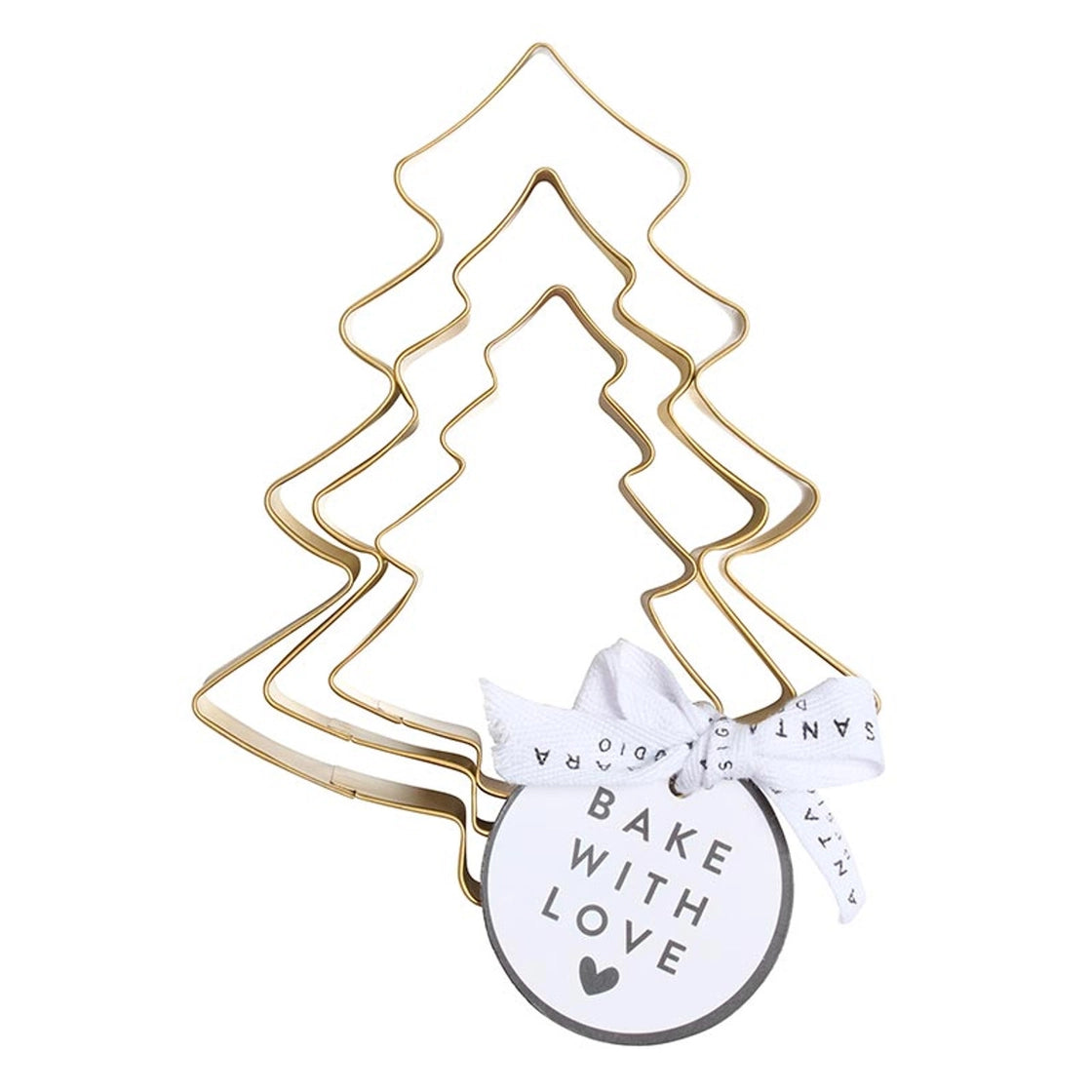 Set of 3 Gold Tree Cookie Cutters