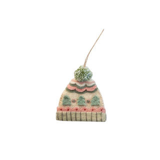 Handmade Wool Felt Hat Shaped Embroidered Ornament - Choose Style
