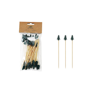 Bamboo Skewers with Tree Shaped Handles