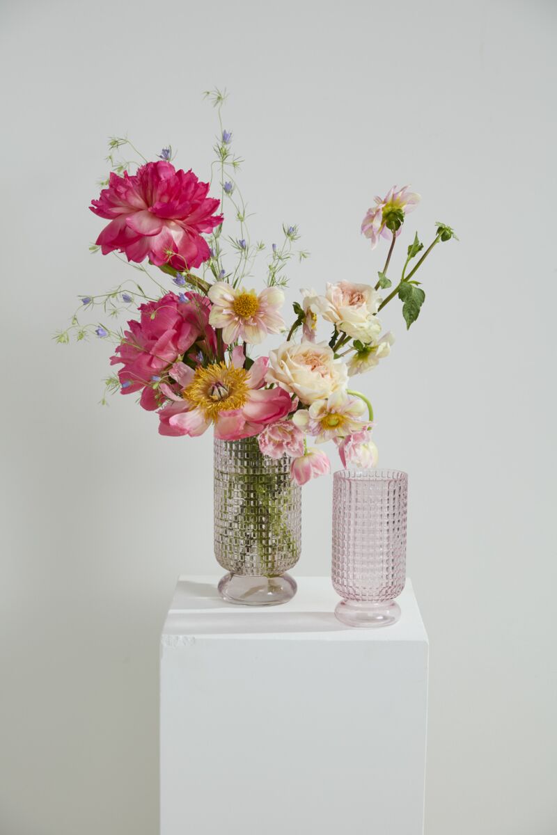 The Pink Soda Glass Tristan Vase - Choose Size