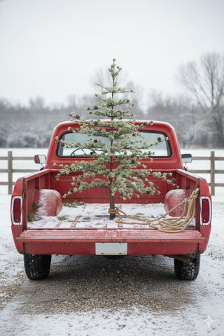 5 Foot Snowy Pine Christmas Tree with Metal Base