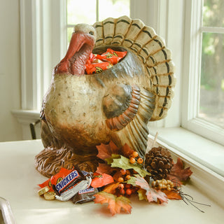 Large Paper Mache Turkey Container