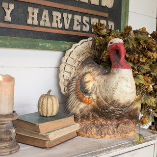 Large Paper Mache Turkey Container