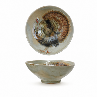 Hand-Painted Autumn Stoneware Bowl - Choose Style