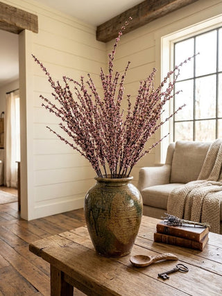 56" Mini Pink Berry Branch Stem