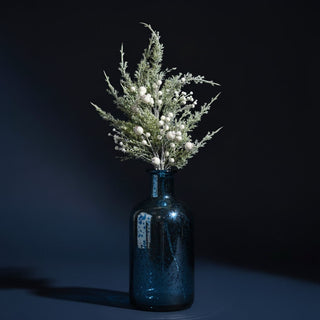 30" Snowy Cypress Pine Spray with Pearls