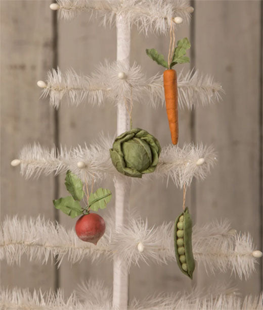 Set of 4 Veggie Ornaments by Bethany Lowe