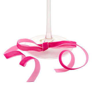 Set of 6 Velvet Bow Wine Charms - Moroccan