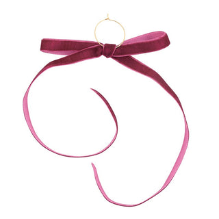 Set of 6 Velvet Bow Wine Charms - Moroccan