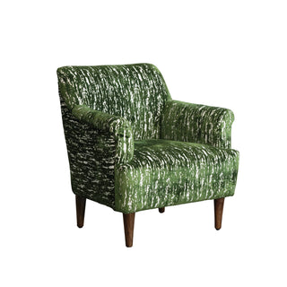 Burnout Green Velvet Chair