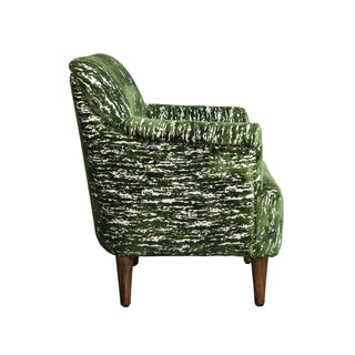 Burnout Green Velvet Chair