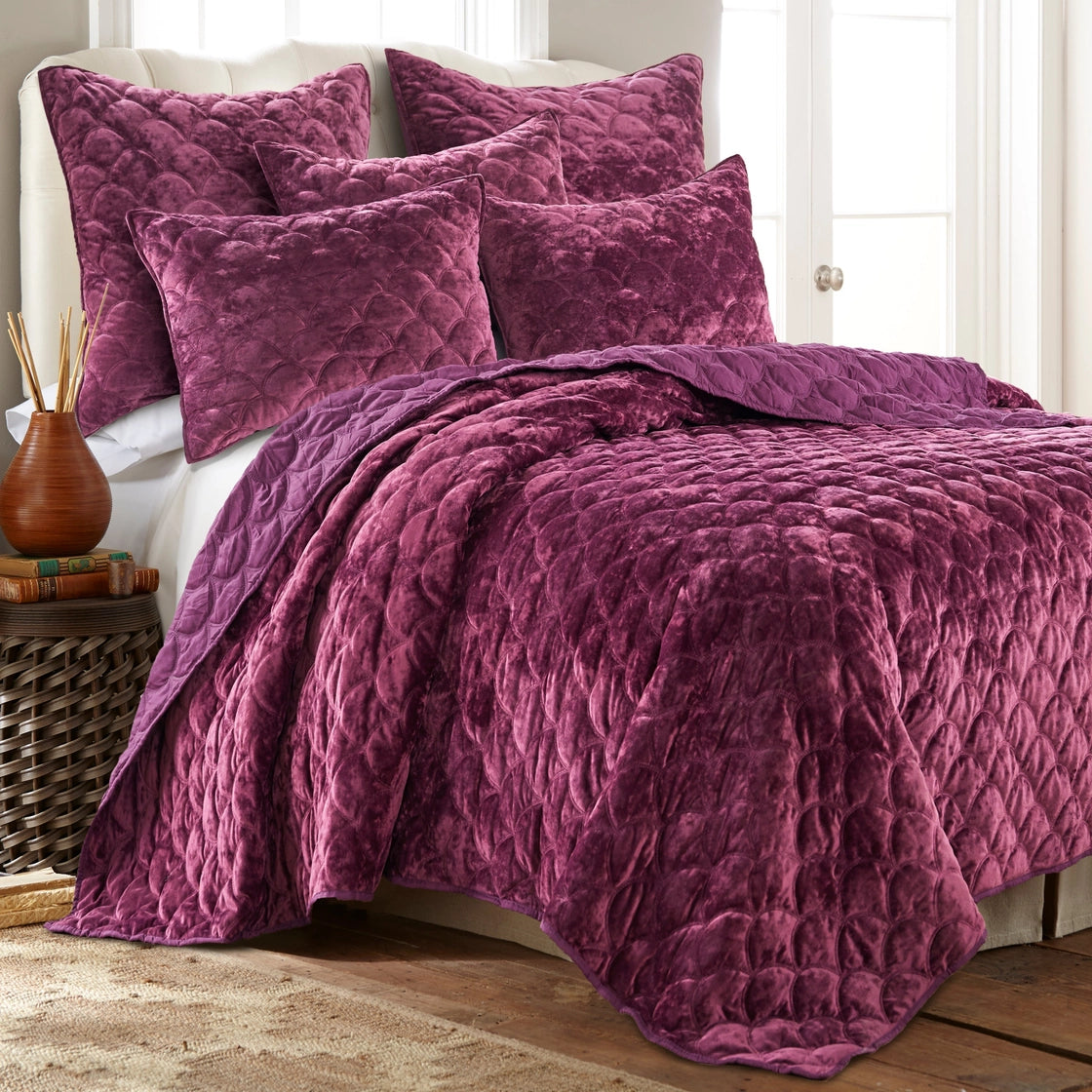 The Plum Velvet Quilt - Available in Queen or King Size