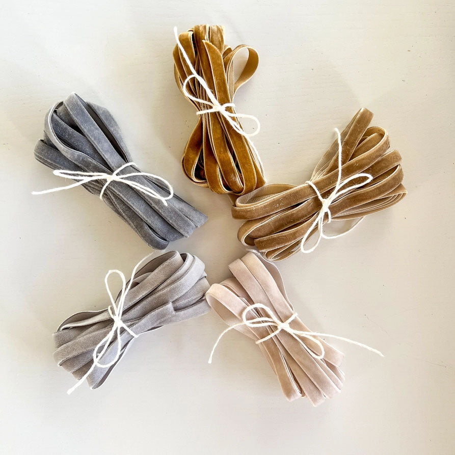10 Yards Velvet Ribbon - Choose Color
