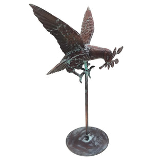 Christmas Tree Topper Verdigris Dove With Stand