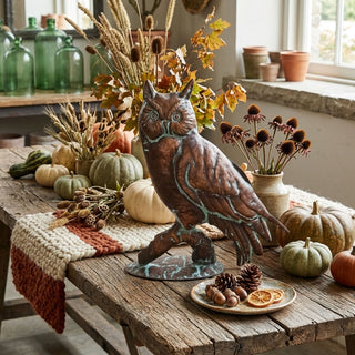 Owl With Verdigris Finish