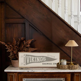 Hometown Wall Decor Collection - Mascot Pennant Flag -Create Your Personalize Art