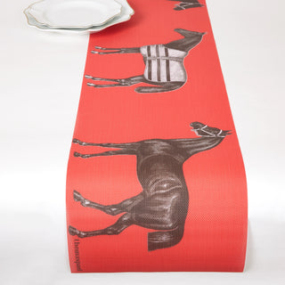 70" Equestrian Vinyl Table Runner