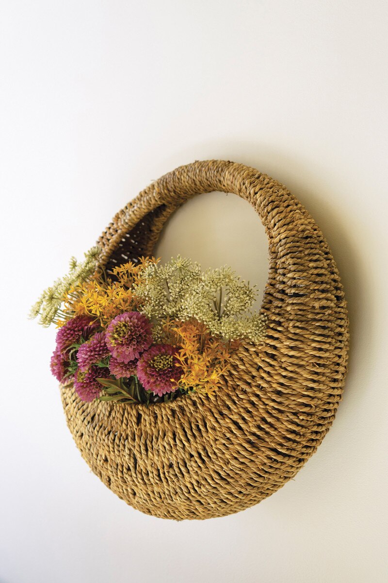 Round Woven Wall Basket