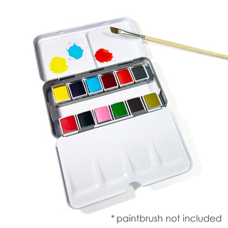 12 Color Watercolor Set in Tin Case
