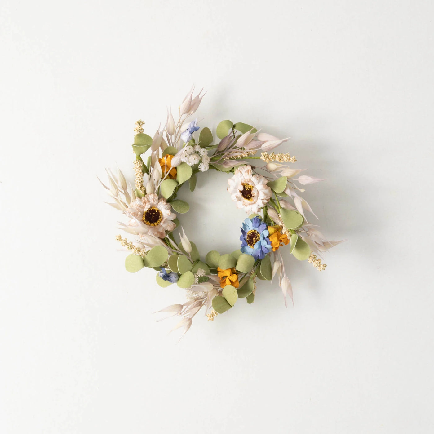 Summer Wildflower Candle Ring Wreath