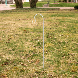 36" White Garden Sheperd's Hook
