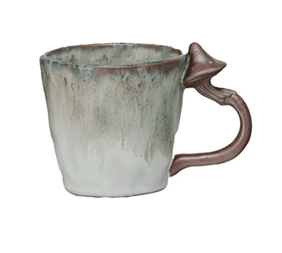 14oz Stoneware Mug with Mushroom Handle - Choose Style